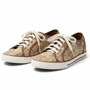 Coach Dee Signature Canvas Sneakers Sz 7B